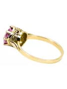 خاتم مجوهرات فينتاج أميثست 14 كارت من الذهب الأصفر vrc366y